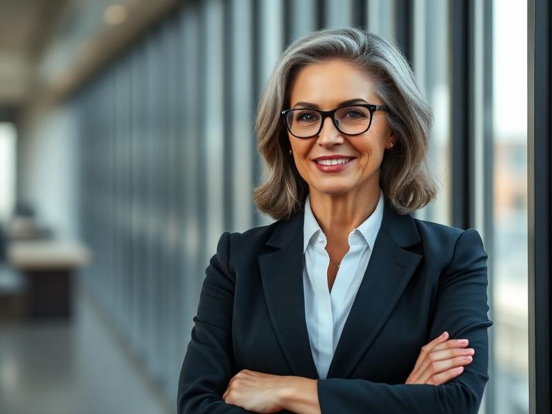 Femme active de 50 ans, dynamique et épanouie — public cible Novarégèn (CSP+ ménopause, périménopause, fertilité)